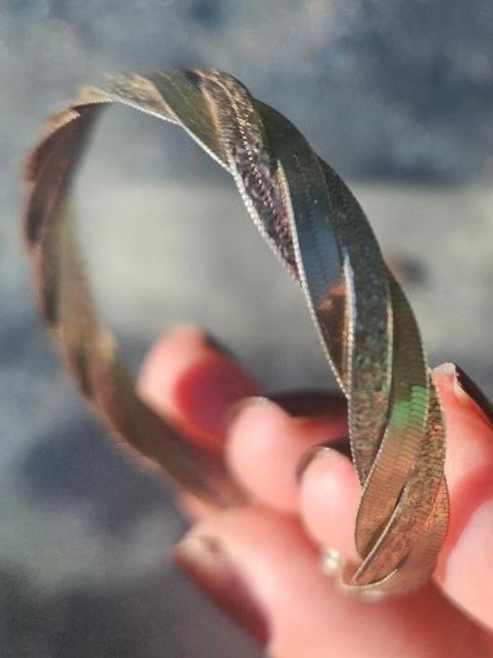 Tri - Color Sterling Italy Bracelet - Picture 5 of 12